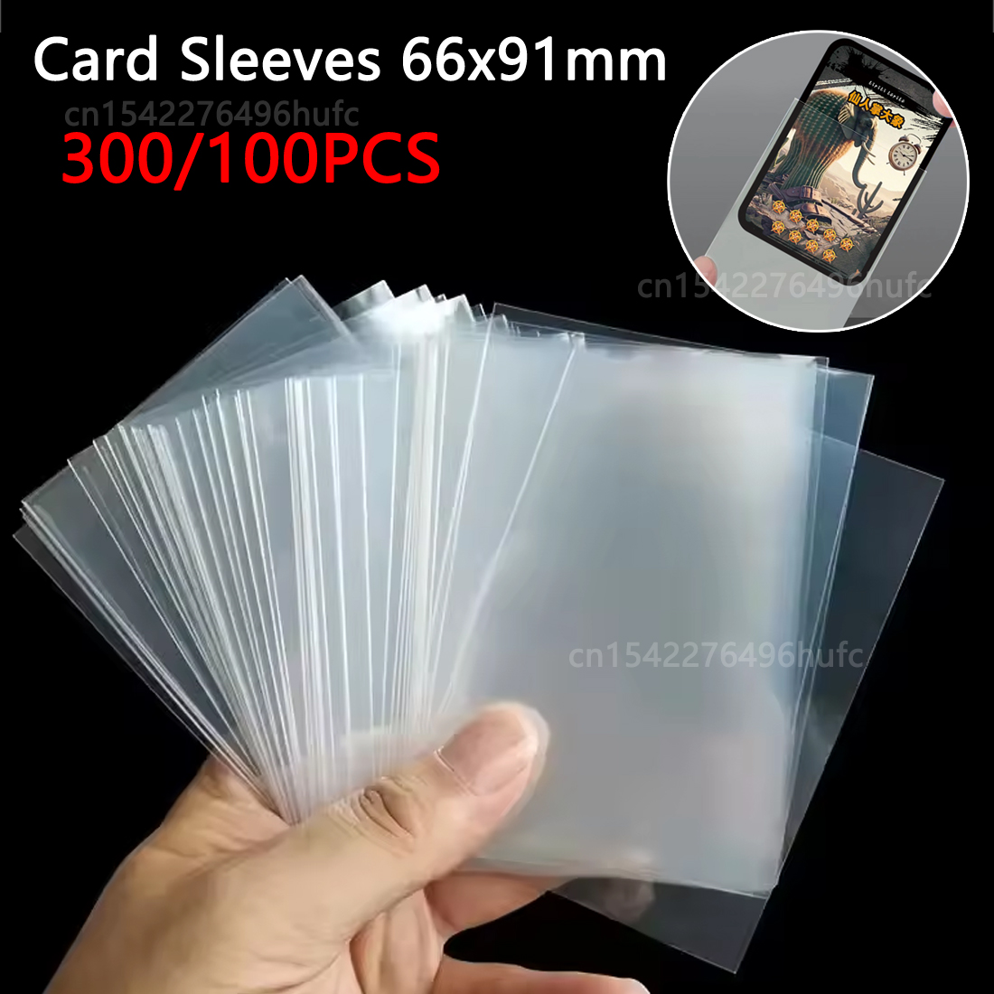 300/100Pcs 66*91mm Card Sleeve - Card Penny Sleeve 评论和价格