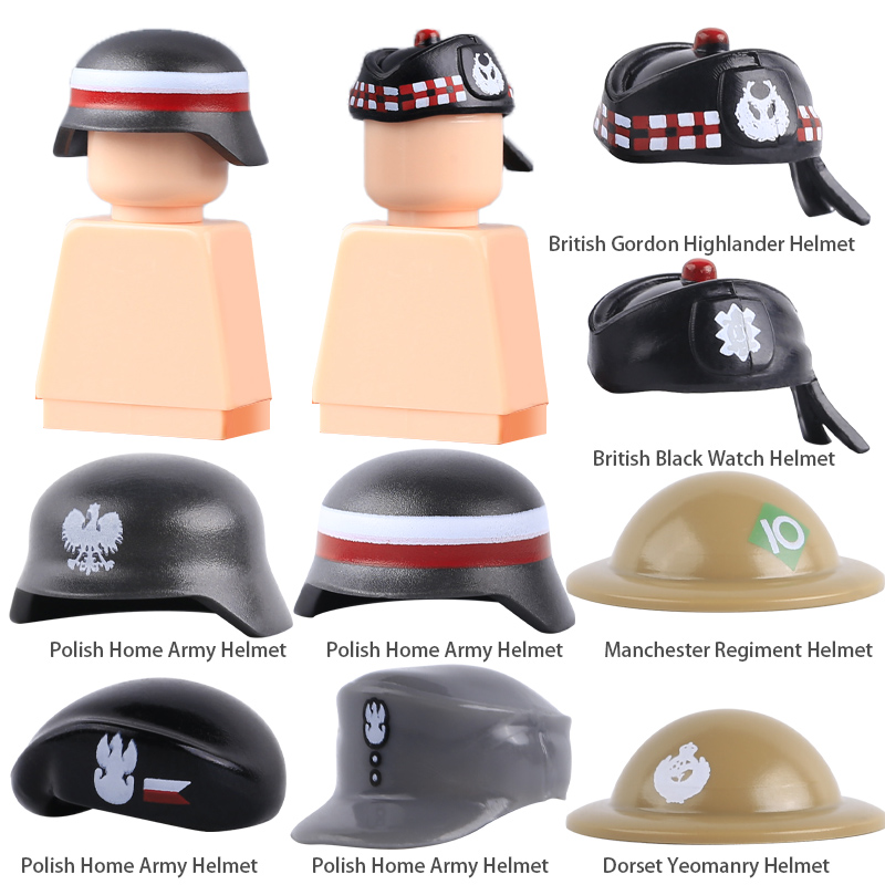 MOC WW2 Military Polish Cap Bu - Lego Minifigure Holder 评论和价格