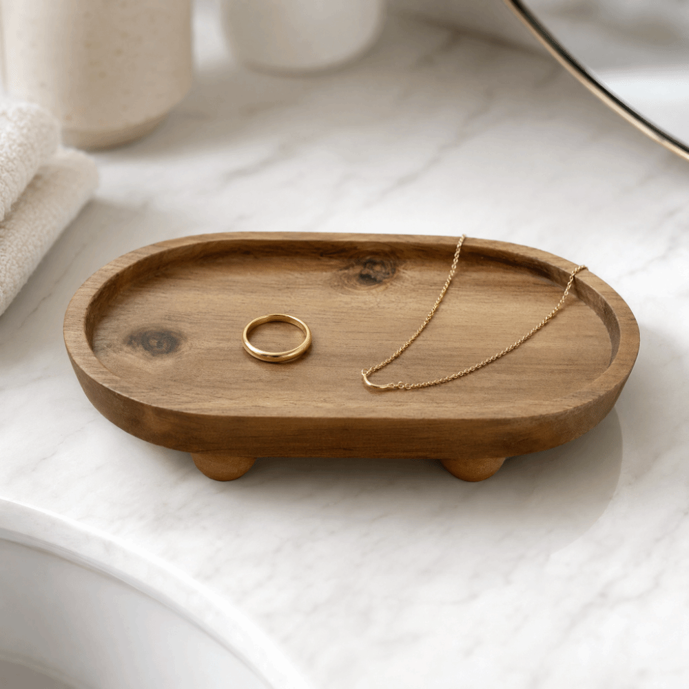 Wooden Oval Elevated Display T - Display Risers Set 评论和价格