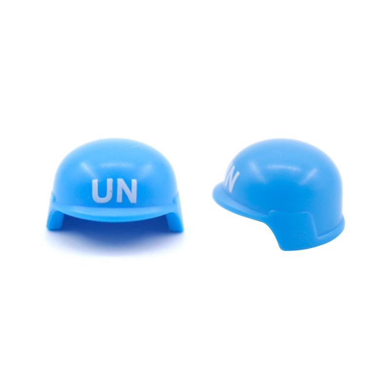 UN peacekeeping Forc Beret Bul - Lego Minifigure Holder 评论和价格