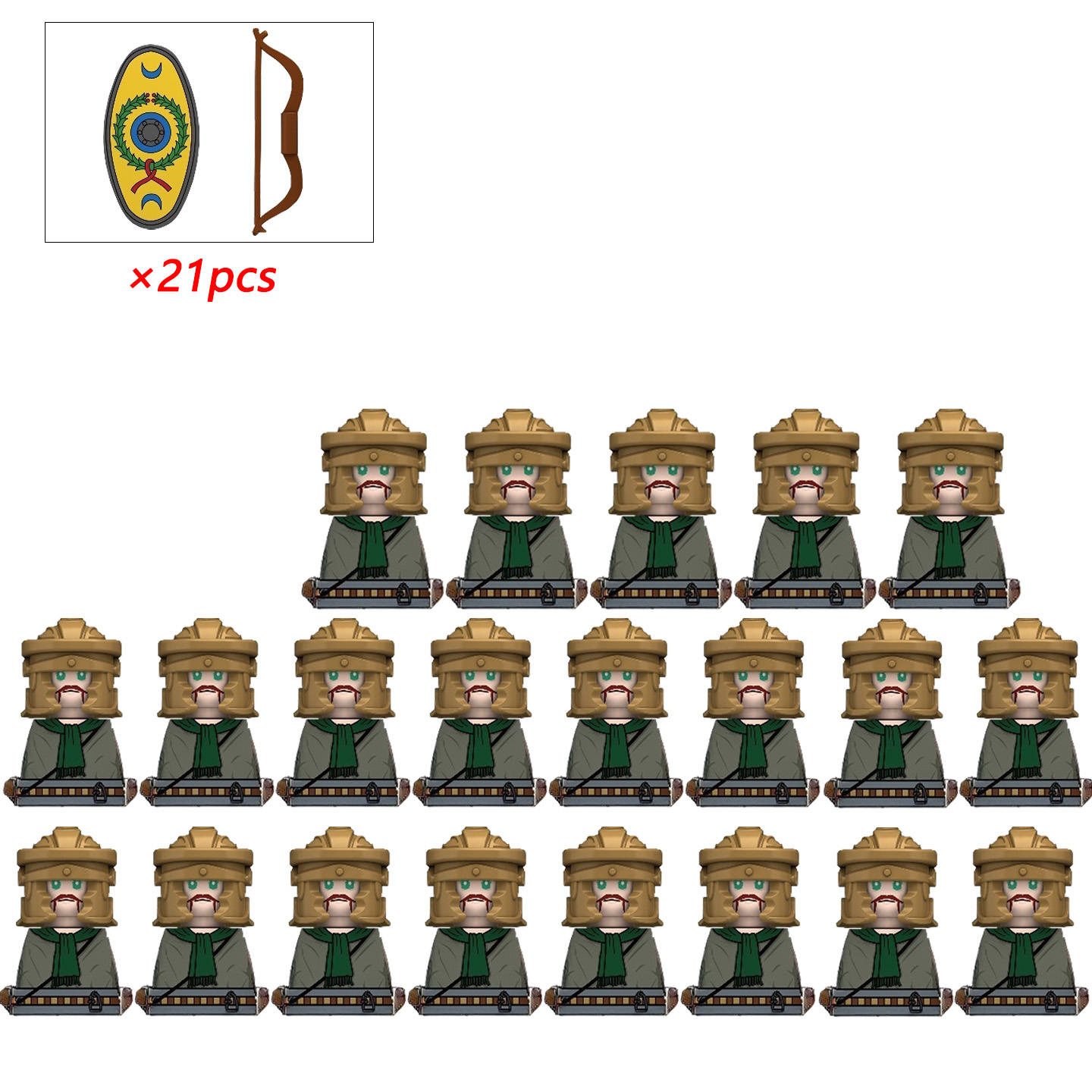 21pcs MOC Creative Medieval Ki - Lego Minifigure Holder 评论和价格